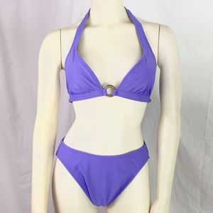 Periwinkle purple Y2K triangle bikini bathing suit summer tropical beach swim